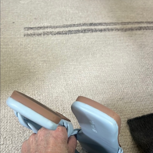 Braided Blue Sandals with Woven Design - Picture 4 of 7